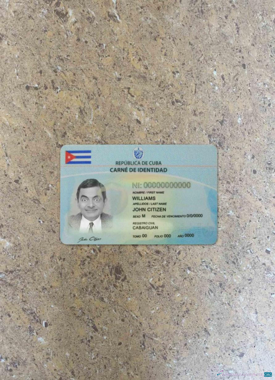 Download Cuba ID photolook FRONT Photoshop template